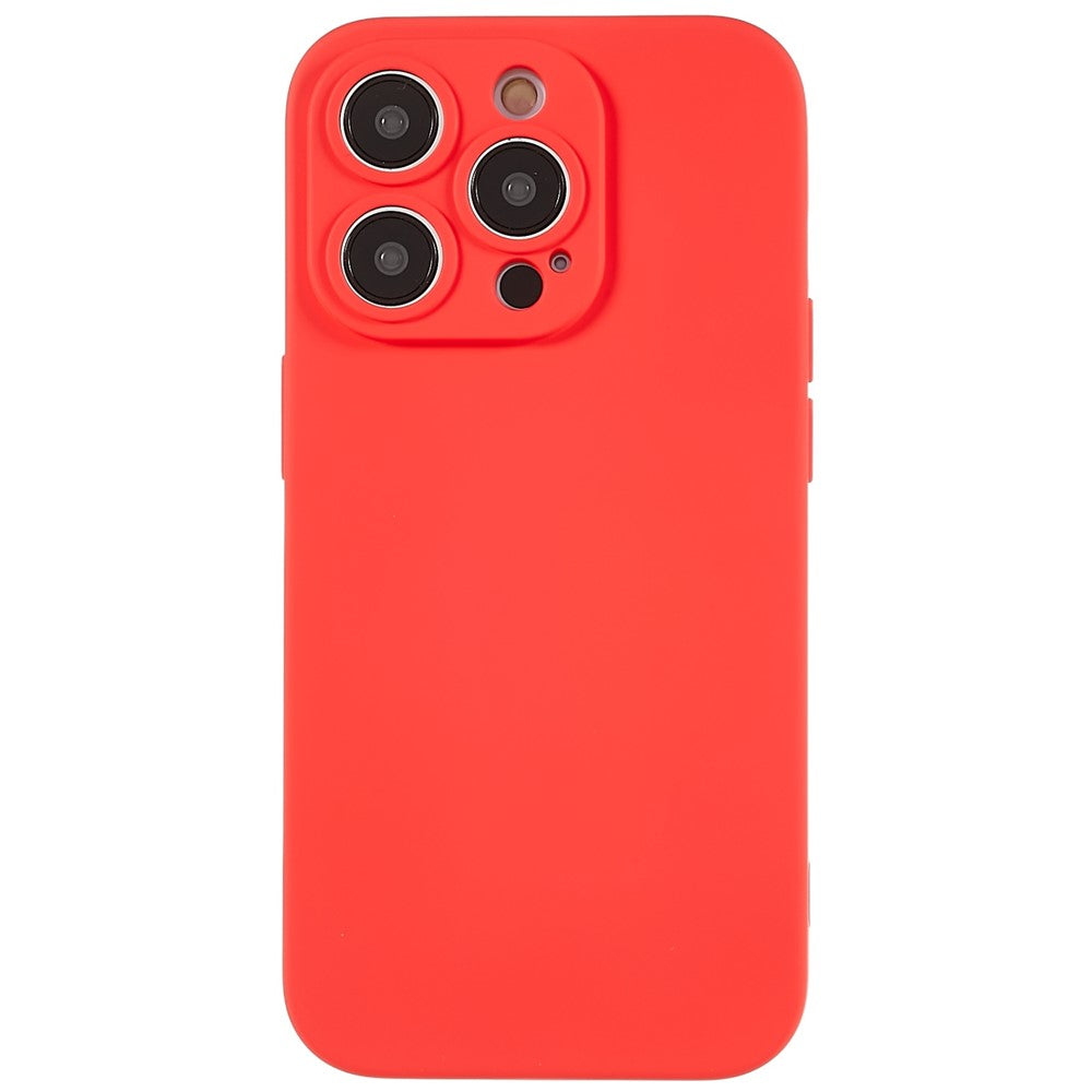 For iPhone 14 Pro Max Precise Cutout Liquid Silicone Texture Back Case Arc Edge  2.0mm Thick TPU Anti-Scratch Phone Cover
