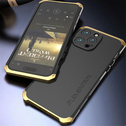 ELEMENT BOX For iPhone 14 Pro Max 3-Piece Design Hard PC Back Cover Metal Frame Shockproof Phone Case