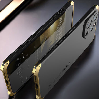 ELEMENT BOX For iPhone 14 Pro Max 3-Piece Design Hard PC Back Cover Metal Frame Shockproof Phone Case