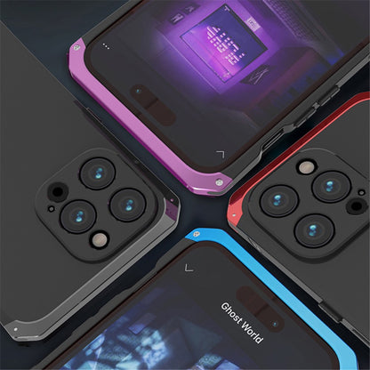 ELEMENT BOX For iPhone 14 Pro Max 3-Piece Design Hard PC Back Cover Metal Frame Shockproof Phone Case