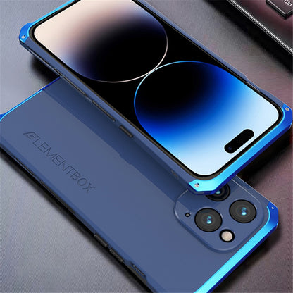 ELEMENT BOX For iPhone 14 Pro Max 3-Piece Design Hard PC Back Cover Metal Frame Shockproof Phone Case