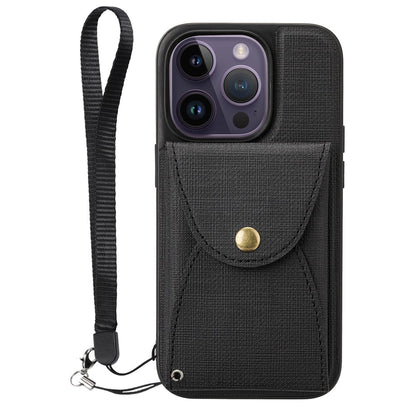 VILI T Series for iPhone 14 Pro Max Detachable 2-in-1 Cell Phone Cover Magnetic Vertical Open Card Slot Anti-scratch Phone Case with Strap