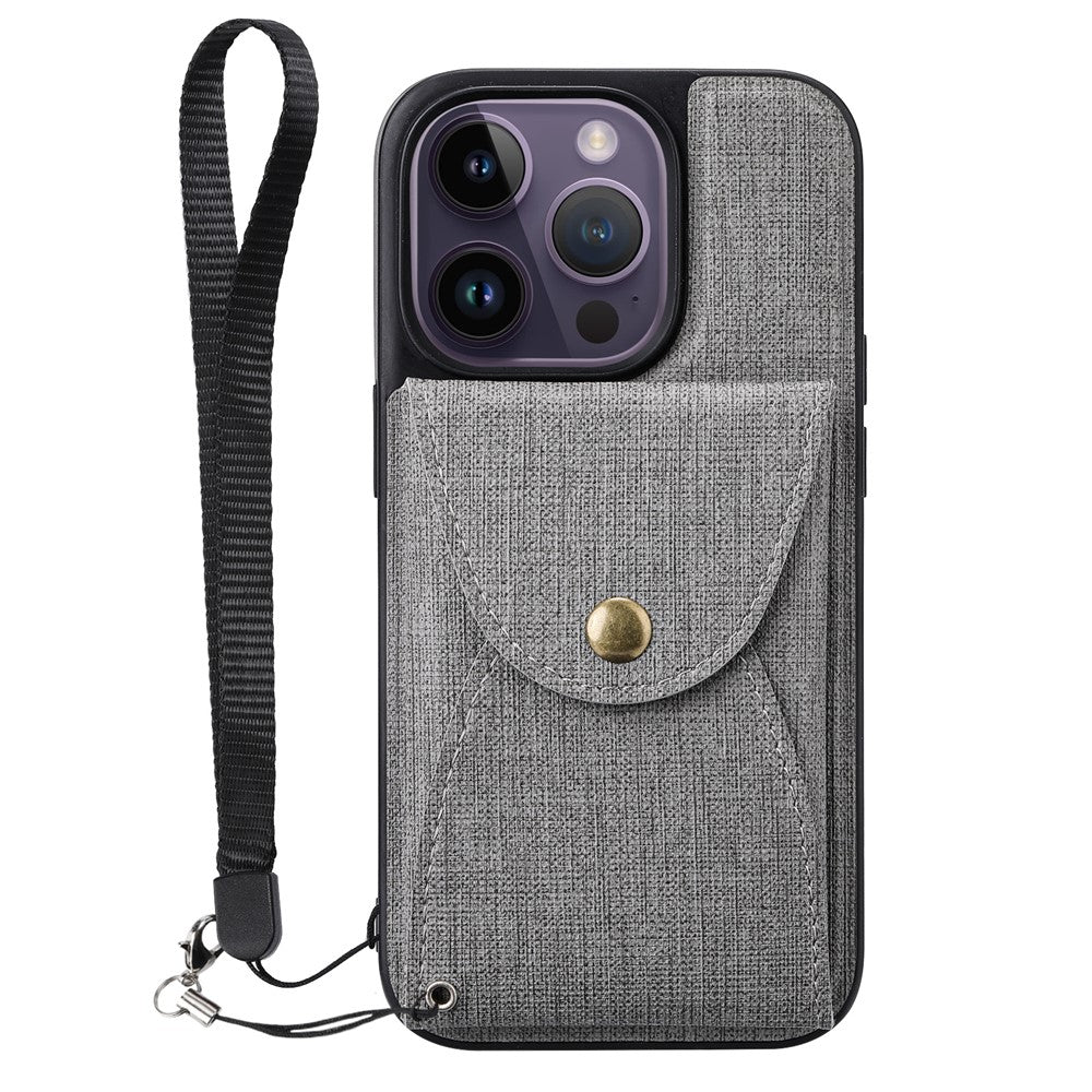 VILI T Series for iPhone 14 Pro Max Detachable 2-in-1 Cell Phone Cover Magnetic Vertical Open Card Slot Anti-scratch Phone Case with Strap