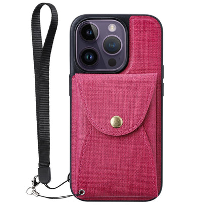 VILI T Series for iPhone 14 Pro Max Detachable 2-in-1 Cell Phone Cover Magnetic Vertical Open Card Slot Anti-scratch Phone Case with Strap