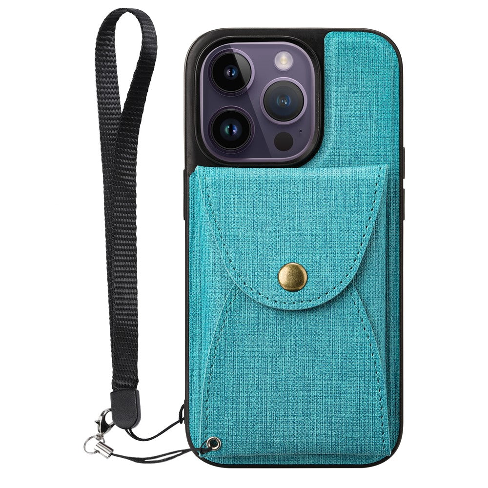 VILI T Series for iPhone 14 Pro Max Detachable 2-in-1 Cell Phone Cover Magnetic Vertical Open Card Slot Anti-scratch Phone Case with Strap