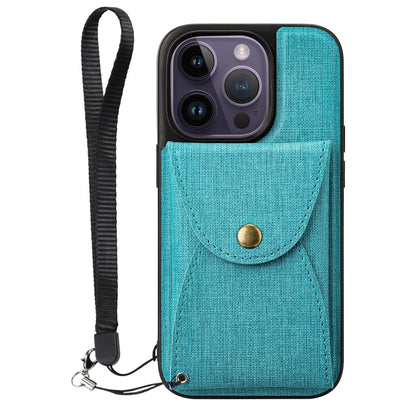 VILI T Series for iPhone 14 Pro Max Detachable 2-in-1 Cell Phone Cover Magnetic Vertical Open Card Slot Anti-scratch Phone Case with Strap