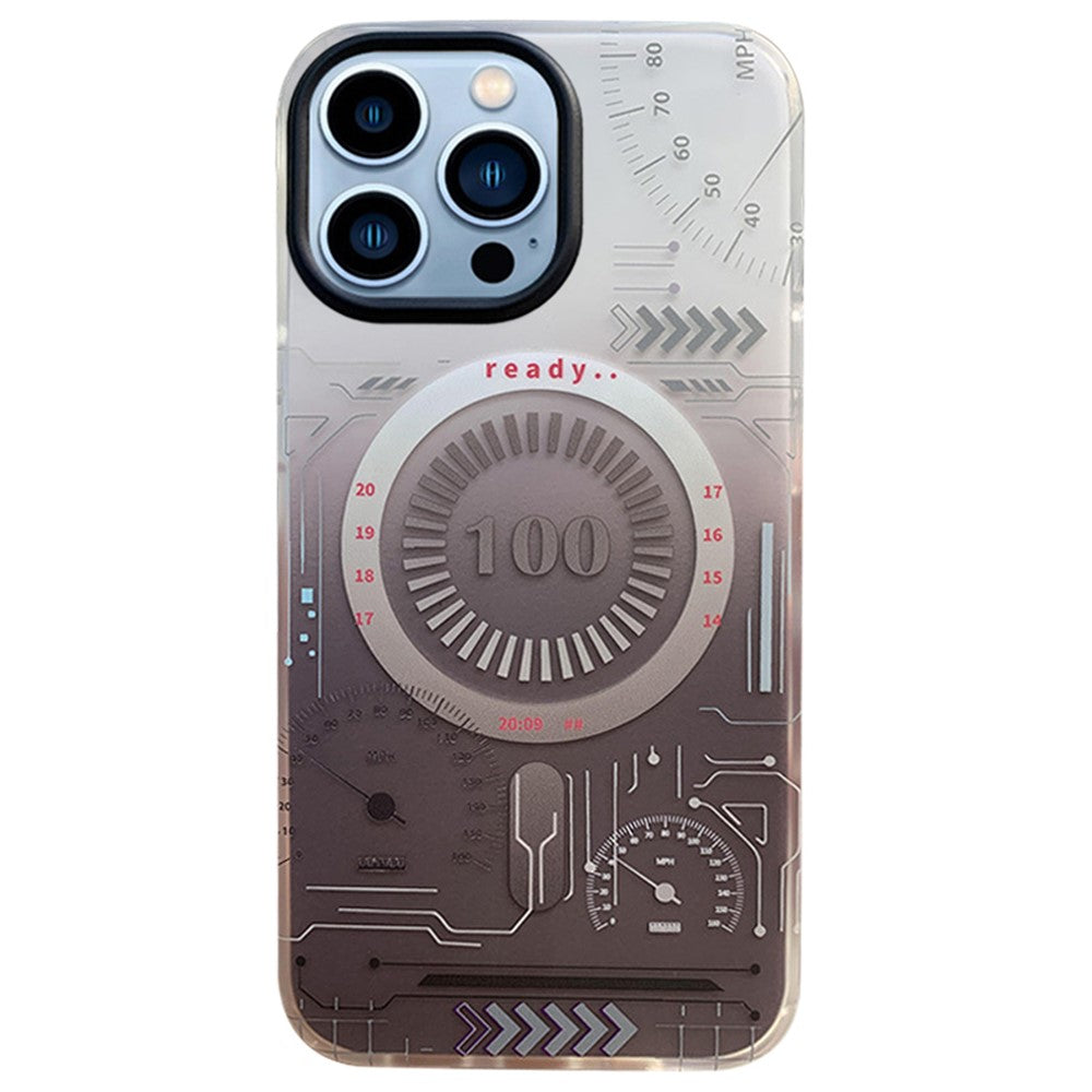 Circuit Board Style Magnetic Case for iPhone 14 Pro Max Compatible with MagSafe, Soft TPU Scratch Resistant IMD Cover