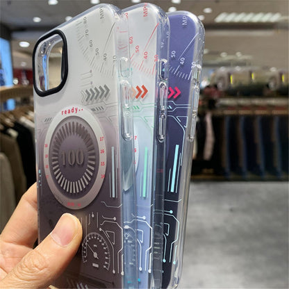 Circuit Board Style Magnetic Case for iPhone 14 Pro Max Compatible with MagSafe, Soft TPU Scratch Resistant IMD Cover