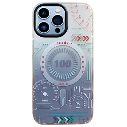 Circuit Board Style Magnetic Case for iPhone 14 Pro Max Compatible with MagSafe, Soft TPU Scratch Resistant IMD Cover