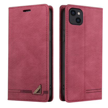 GQ.UTROBE 008 Series For iPhone 14 Plus Fall Proof RFID Blocking Skin-touch Feeling PU Leather Stand Wallet Phone Case