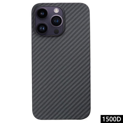 For iPhone 14 Pro Max Aramid Fiber Back Case Shockproof 1500D Coarse Texture Cover