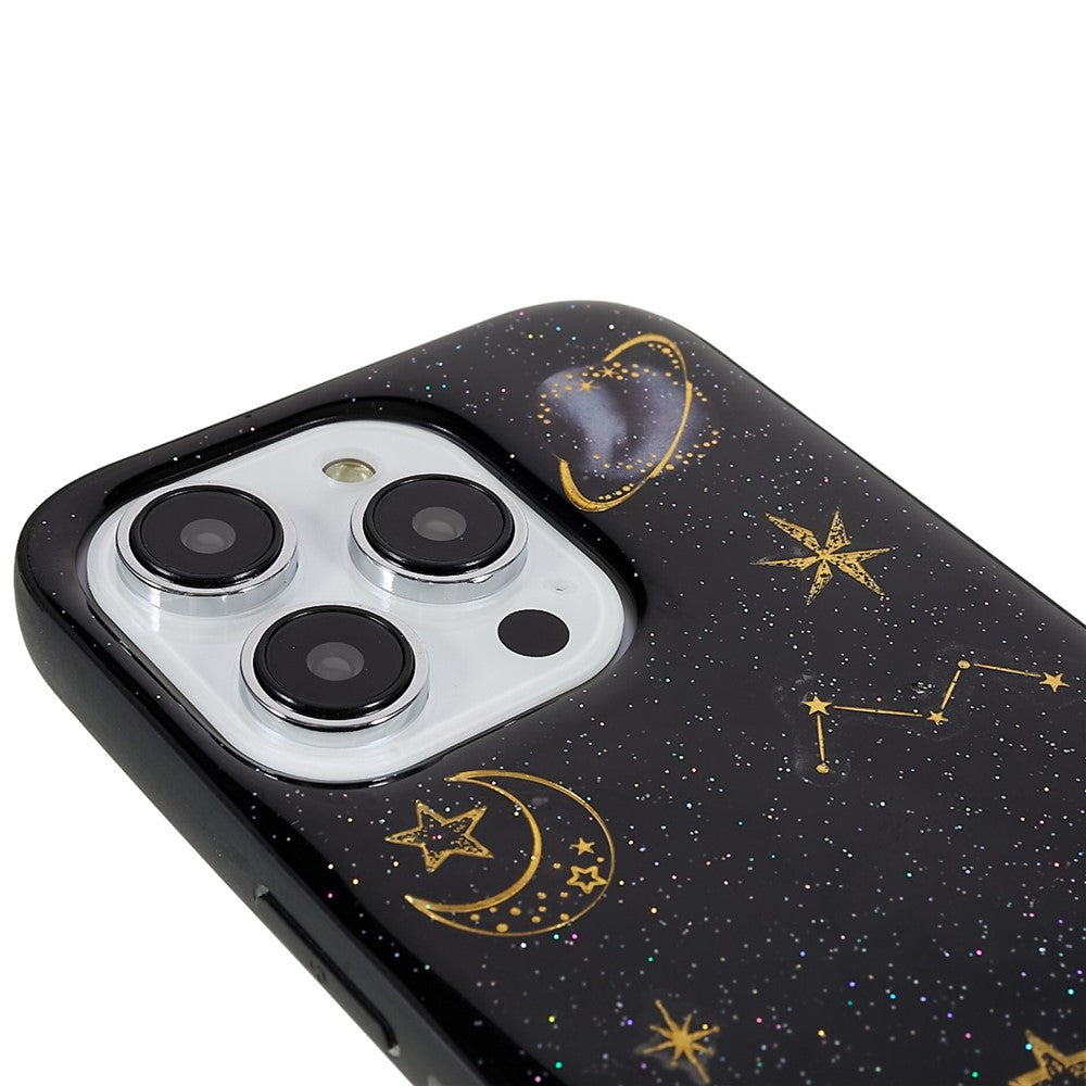For iPhone 14 Pro Max Epoxy Mobile Phone Case Star Planet Pattern Soft TPU Shockproof Back Cover