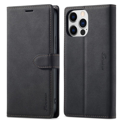 FORWENW F1 Series for iPhone 14 Pro Max PU Leather Phone Wallet Case Stand Protective Phone Cover