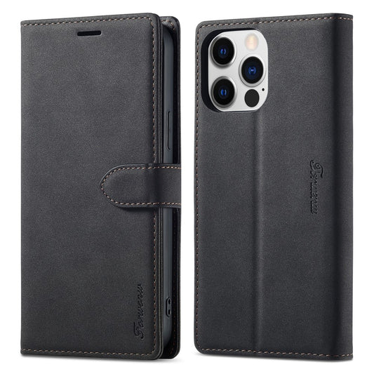 FORWENW F1 Series for iPhone 14 Pro Max PU Leather Phone Wallet Case Stand Protective Phone Cover