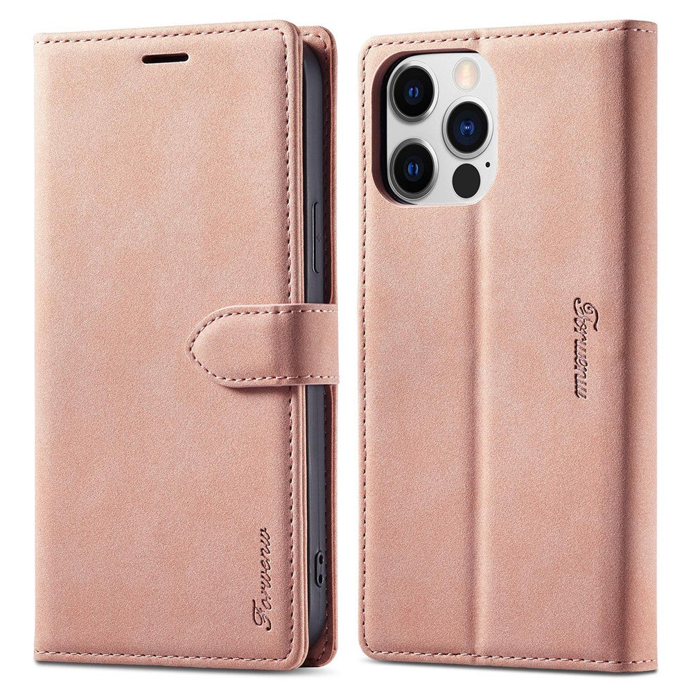 FORWENW F1 Series for iPhone 14 Pro Max PU Leather Phone Wallet Case Stand Protective Phone Cover