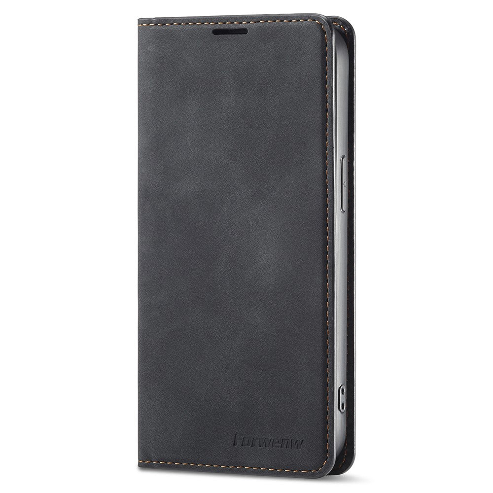 FORWENW Anti-drop Phone Case for iPhone 14 Pro Max , Skin-touch Phone Cover Stand Fantasy Series Leather Wallet Case