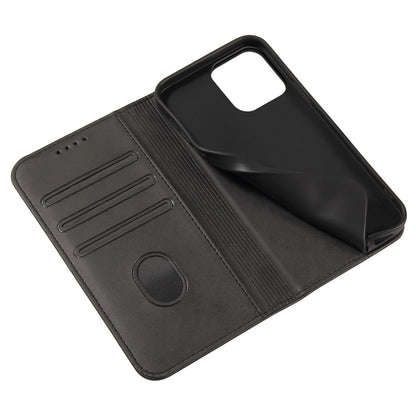 For iPhone 14 Pro Max Dustproof Phone Cover Wallet Magnetic Leather Stand Calf Texture Phone Case