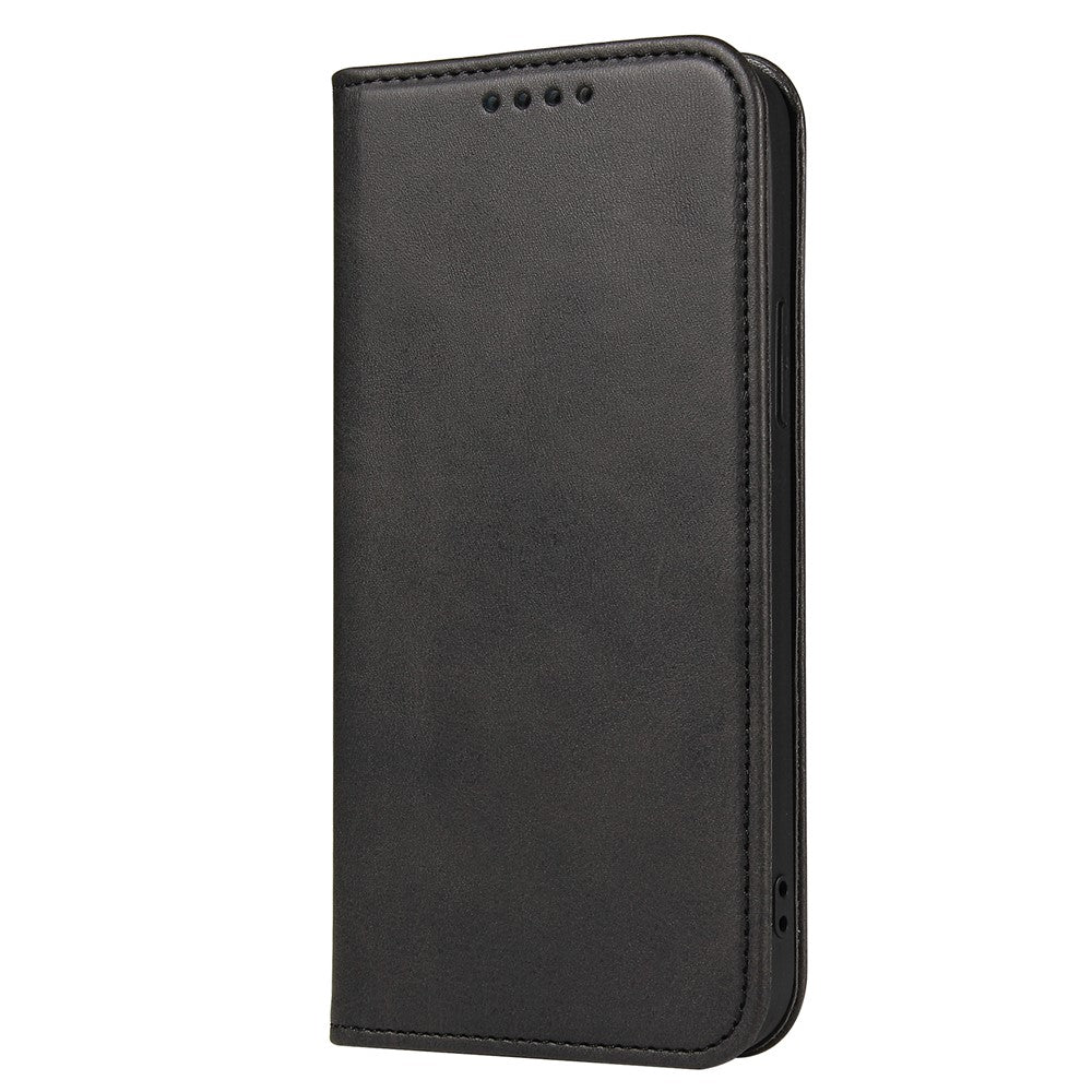 For iPhone 14 Pro Max Dustproof Phone Cover Wallet Magnetic Leather Stand Calf Texture Phone Case