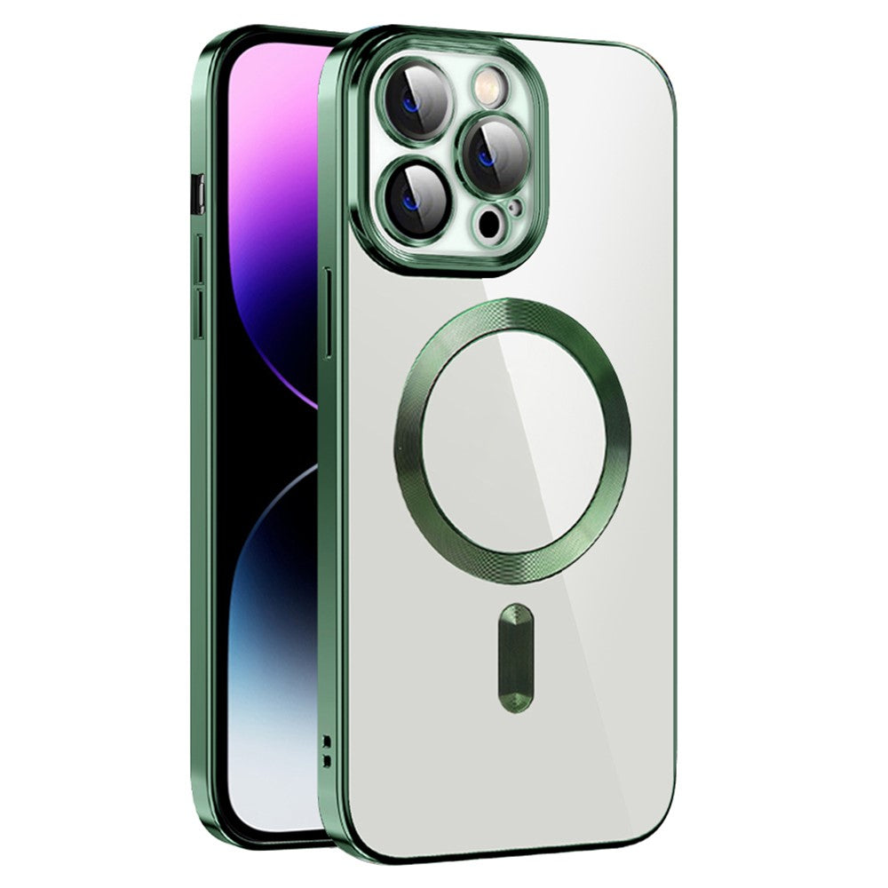 Phone Case For iPhone 14 Pro Max Compatible with MagSafe CD Texture TPU + PC Phone Cover