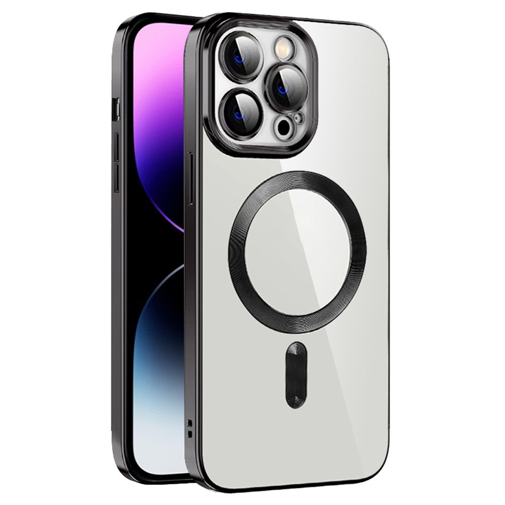 Phone Case For iPhone 14 Pro Max Compatible with MagSafe CD Texture TPU + PC Phone Cover