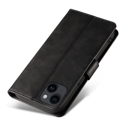 For iPhone 14 Plus Stand Leather Phone Cover Square Clasp Smartphone Case with Wallet