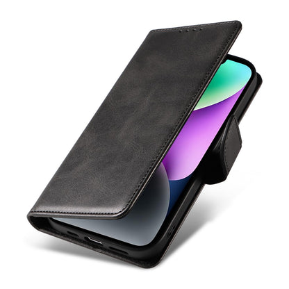 For iPhone 14 Plus Stand Leather Phone Cover Square Clasp Smartphone Case with Wallet