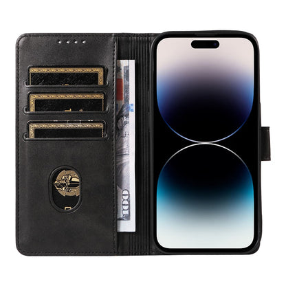 Cell Phone Cover For iPhone 14 Pro Max , Square Clasp Anti-shock Flip Leather Wallet Case with Stand