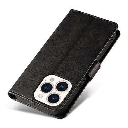 Cell Phone Cover For iPhone 14 Pro Max , Square Clasp Anti-shock Flip Leather Wallet Case with Stand
