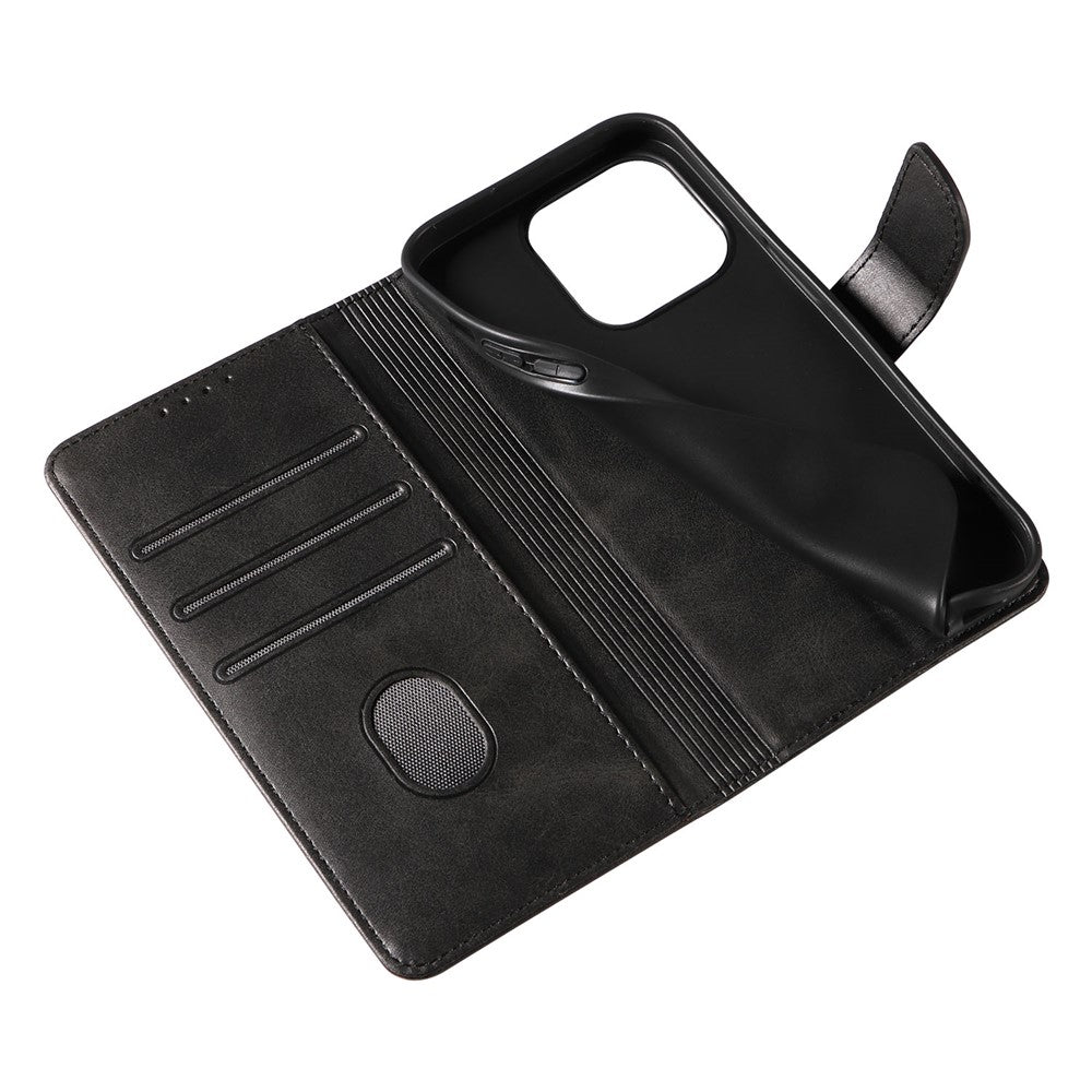 Cell Phone Cover For iPhone 14 Pro Max , Square Clasp Anti-shock Flip Leather Wallet Case with Stand