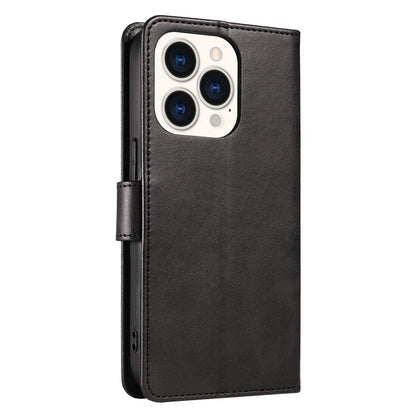 Cell Phone Cover For iPhone 14 Pro Max , Square Clasp Anti-shock Flip Leather Wallet Case with Stand
