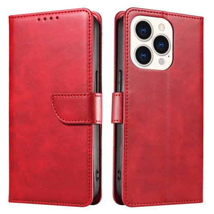 Cell Phone Cover For iPhone 14 Pro Max , Square Clasp Anti-shock Flip Leather Wallet Case with Stand