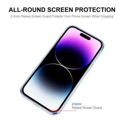 ENKAY HAT PRINCE For iPhone 14 Pro Max TPU Clear Phone Case Electroplating Magnetic Phone Cover with Lens Protection