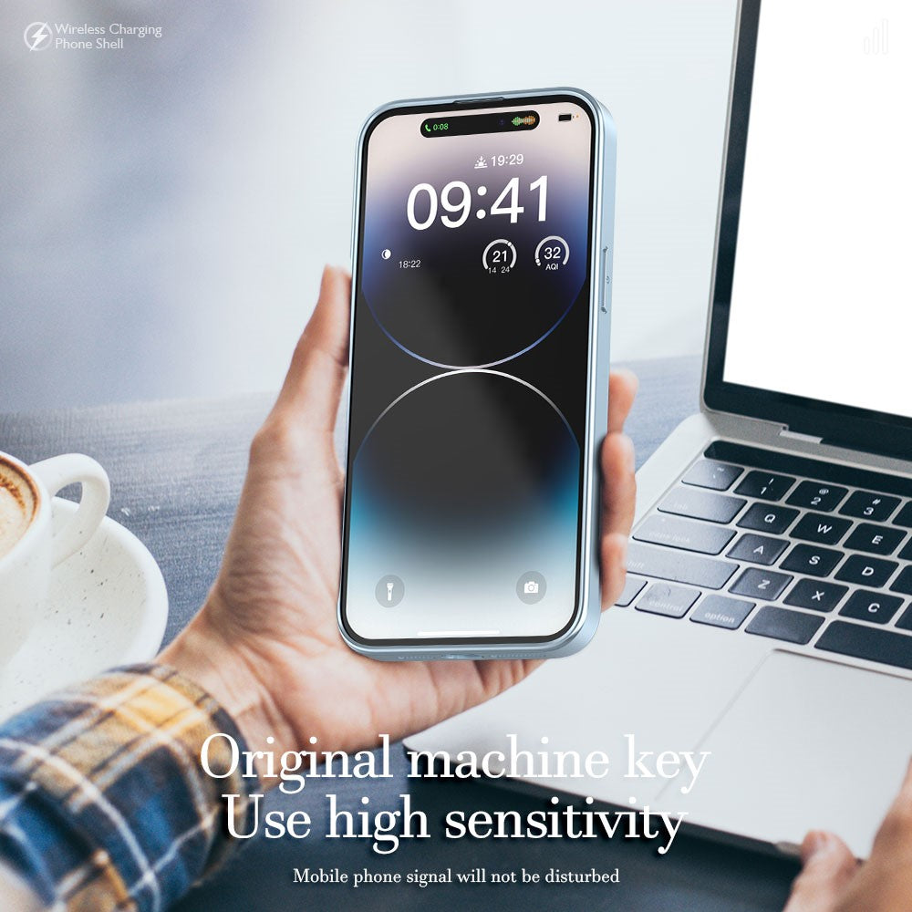 R-JUST SJ55 For iPhone 14 Pro Max Hollow Magnetic Phone Case TPU+PC+Metal Drop-proof Back Cover Compatible with MagSafe