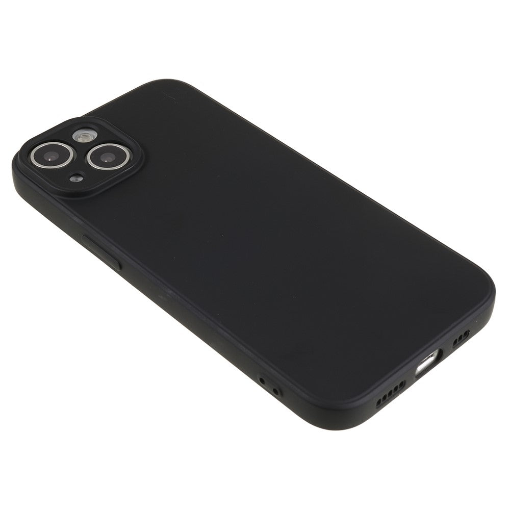 For iPhone 14 Fiber Lining Soft TPU Phone Case Rubberized Texture Protective Cover