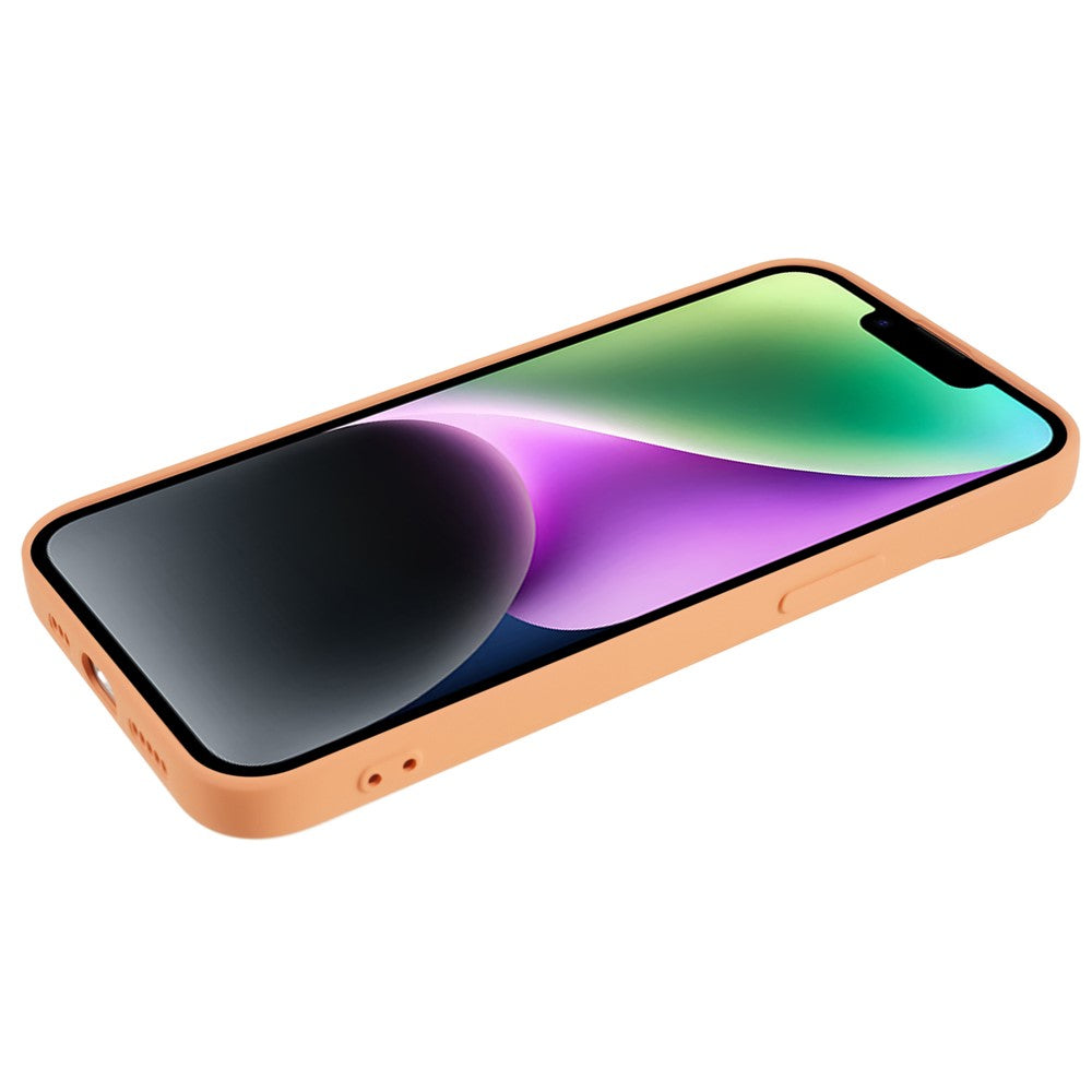 For iPhone 14 Plus Rubberized Anti-Slip Grip Phone Case Soft TPU Fiber Lining Inside Phone Cover