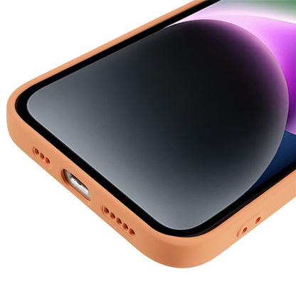 For iPhone 14 Plus Rubberized Anti-Slip Grip Phone Case Soft TPU Fiber Lining Inside Phone Cover