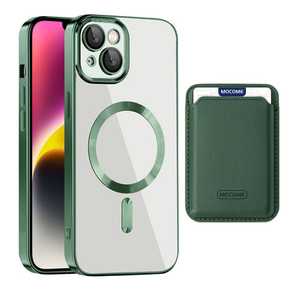 For iPhone 14 Plus TPU + PC Mobile Case Anti-scratch Magnetic Cover with Card Bag