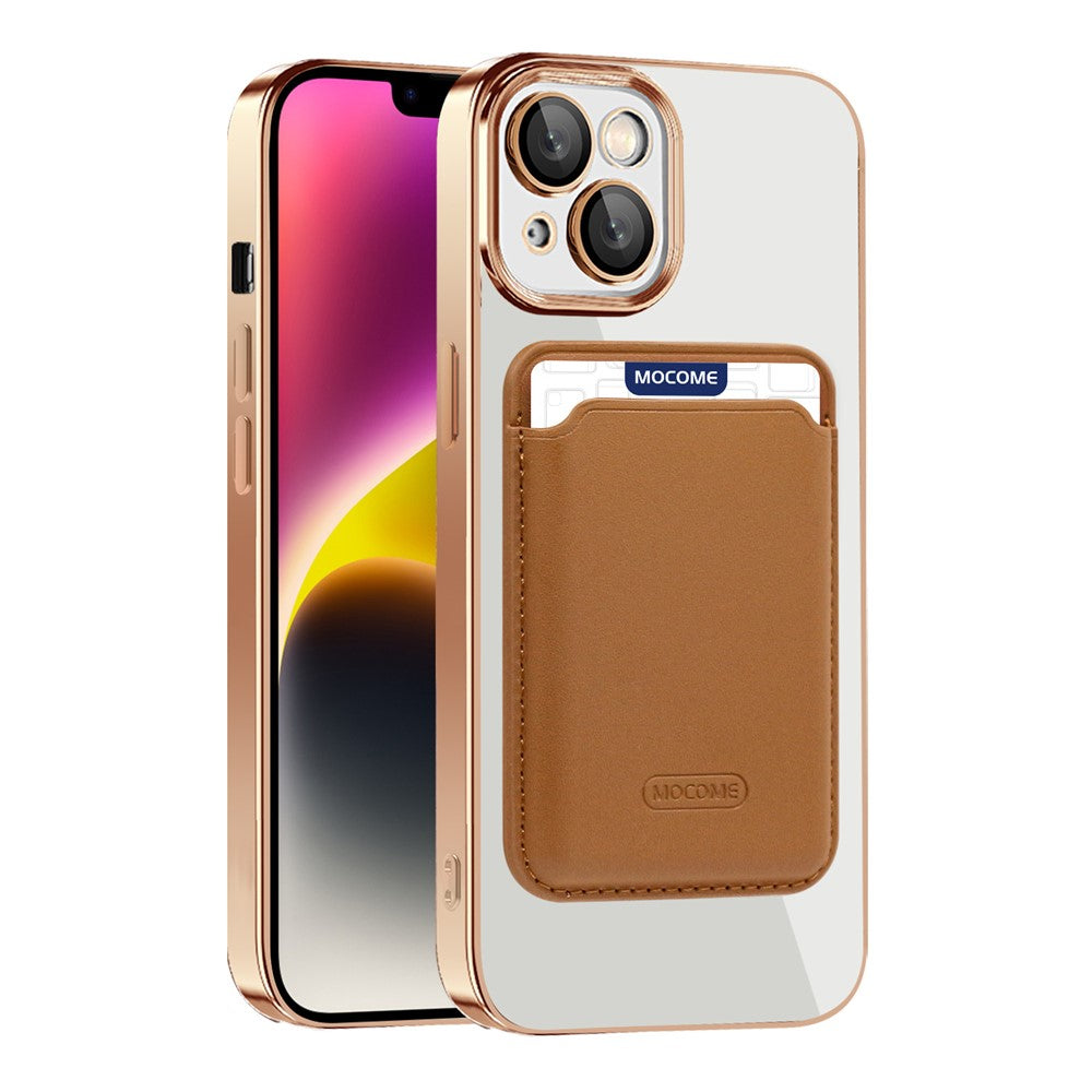 For iPhone 14 Plus TPU + PC Mobile Case Anti-scratch Magnetic Cover with Card Bag