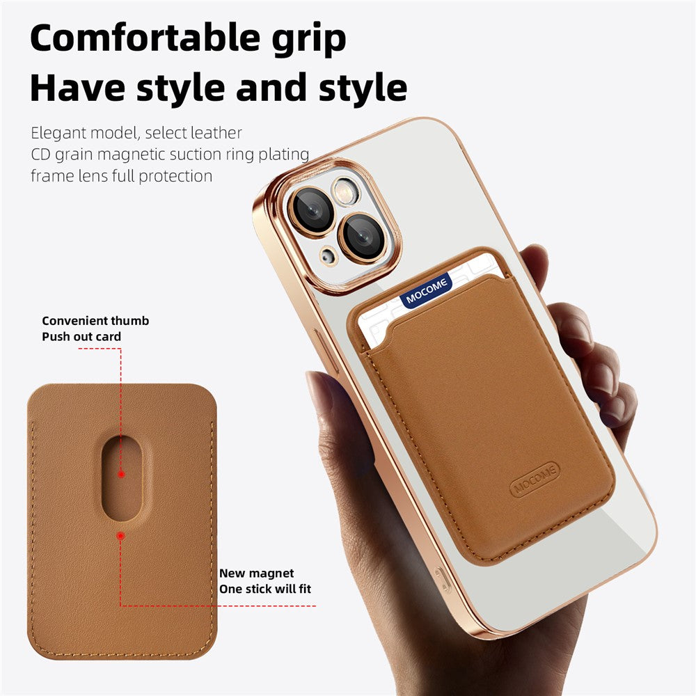 For iPhone 14 Plus TPU + PC Mobile Case Anti-scratch Magnetic Cover with Card Bag