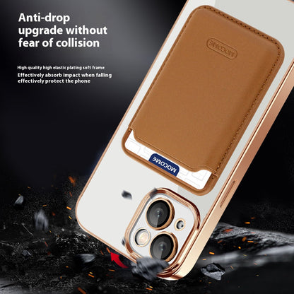 For iPhone 14 Plus TPU + PC Mobile Case Anti-scratch Magnetic Cover with Card Bag