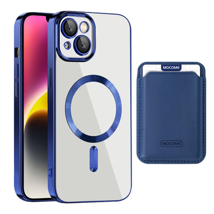 For iPhone 14 Plus TPU + PC Mobile Case Anti-scratch Magnetic Cover with Card Bag