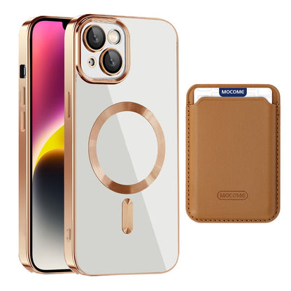 For iPhone 14 Plus TPU + PC Mobile Case Anti-scratch Magnetic Cover with Card Bag
