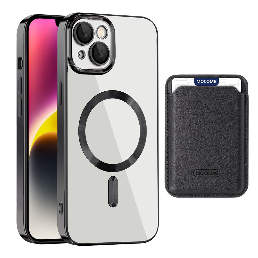 For iPhone 14 Plus TPU + PC Mobile Case Anti-scratch Magnetic Cover with Card Bag