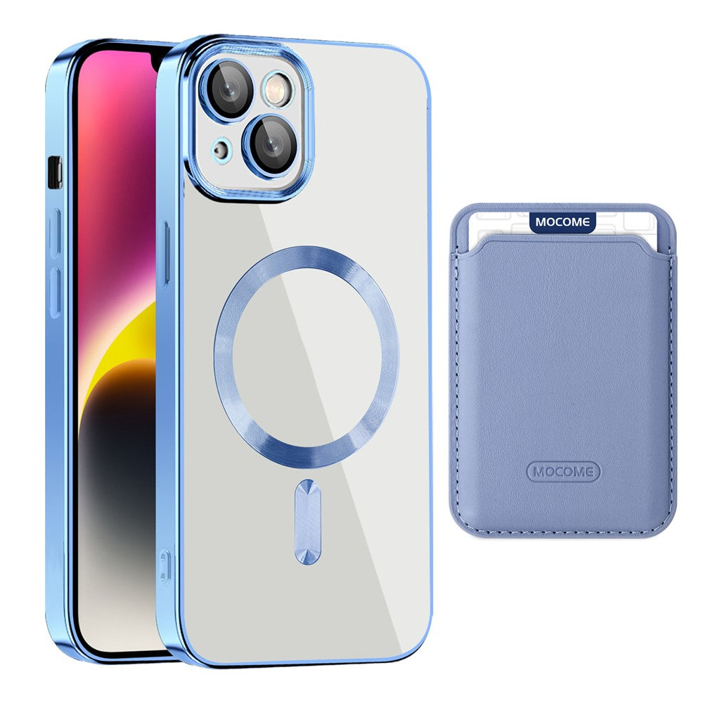 For iPhone 14 Plus TPU + PC Mobile Case Anti-scratch Magnetic Cover with Card Bag