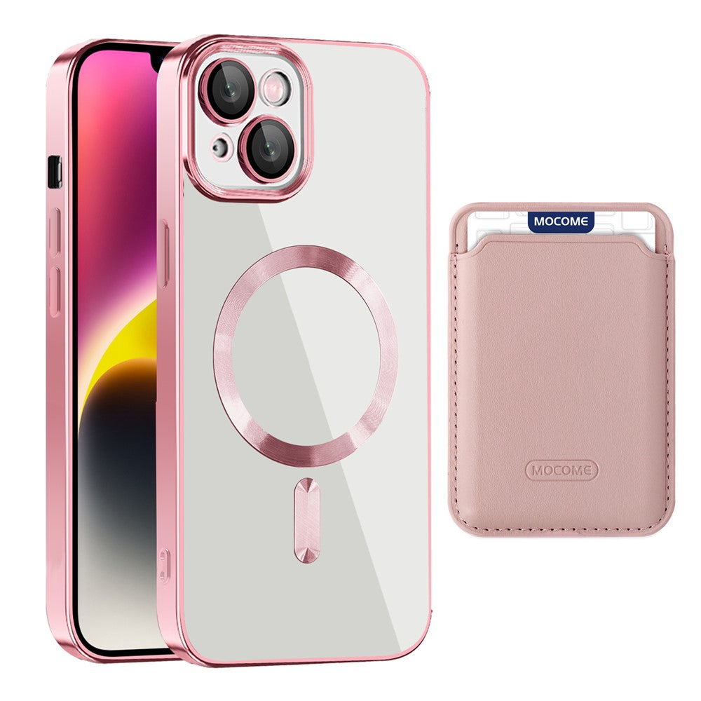 For iPhone 14 Plus TPU + PC Mobile Case Anti-scratch Magnetic Cover with Card Bag
