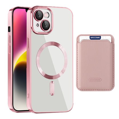 For iPhone 14 Plus TPU + PC Mobile Case Anti-scratch Magnetic Cover with Card Bag