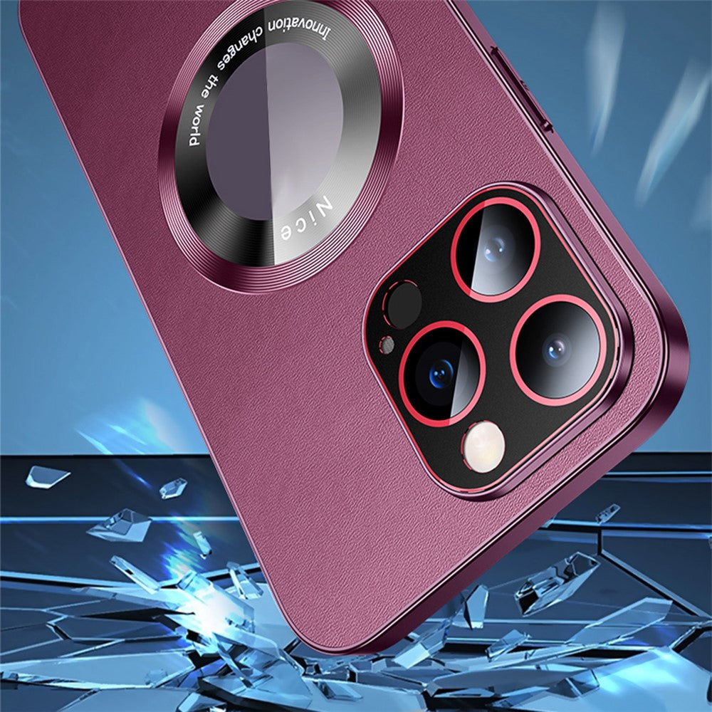 RH05 Shockproof Cover for iPhone 14 Pro Max Magnetic Case Soft TPU PC PU Leather Coated Phone Shell