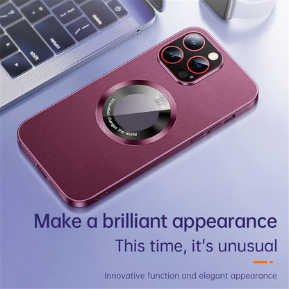 RH05 Shockproof Cover for iPhone 14 Pro Max Magnetic Case Soft TPU PC PU Leather Coated Phone Shell
