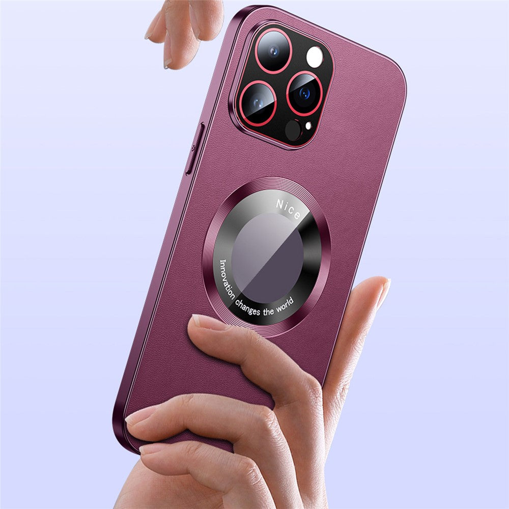 RH05 Shockproof Cover for iPhone 14 Pro Max Magnetic Case Soft TPU PC PU Leather Coated Phone Shell
