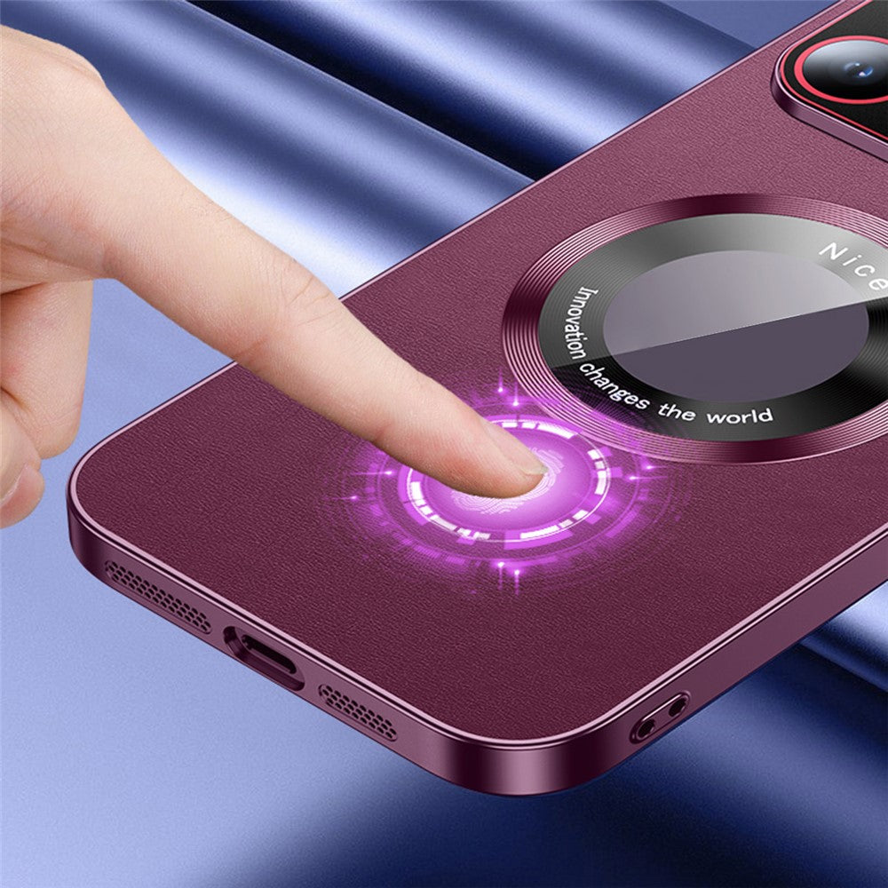 RH05 Shockproof Cover for iPhone 14 Pro Max Magnetic Case Soft TPU PC PU Leather Coated Phone Shell